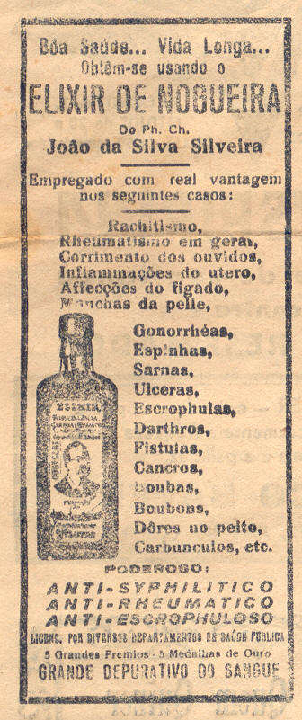 Propaganda Elixir de Nogueira